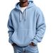 Hot Sale Premium Waffle Knit Hoodie For Men - Oversized Retro Streetwear With Kangaroo Pocket & Adjustable Drawstrings_viptrois.com