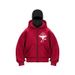 Men's Clothing American Style Double Hooded Loose Ninja Punk Style Gothic Cardigan Zipper Hooded Sweatshirt_viptrois.com
