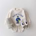Mother & Kids Ins Children's Clothing Boys And Girls Baby Clothes Cartoon Bear Sweater Casual Pants Loose Sports Suit_viptrois.com