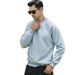 Cross-Border European American Retro Style Trendy Solid Insert Color Round Neck Sweatshirt Spring And Autumn Long Sleeve_viptrois.com