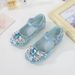 Girls' Leather shoes high heel 2023 new autumn sequins flash fashion little girl Crystal Princess shoes factory direct sales_viptrois.com