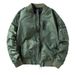 Men's Clothing Men's Aviator Bomber Jacket - Stylish Zip-Up Hooded Coat With Stand Collar, Lightweight & Warm Options In Black, Khaki, Army Green_viptrois.com