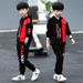 Teenage and guys Children's clothing boys spring suits 2024 new models for middle and large boys handsome sweatshirts two piece suits_viptrois.com