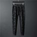 Men's Clothing Goods New Personality Simple Jacquard Round Neck Long-sleeved Sweater Trousers Two-piece Suit Men's Suit Trendy_viptrois.com