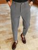 New Men's Slim Fit Casual Pants Business Style Gray And Black Versatile Long Pants Trendy Youth Dress Pants_viptrois.com