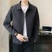 Turn-Down Collar Jacket Metal Decoration Men's Coat Fashion Winter New Casual Top_viptrois.com