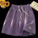 Unisex Quick-Dry Embroidered Casual Shorts 5 Inch Versatile Athletic Summer Activewear_viptrois.com