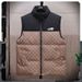 Men's Clothing Men's Casual Couple Autumn And Winter Stand Up Collar Color Matching Outdoor Letter Printing Enlarged Thickened Sleeveless Jacket_viptrois.com