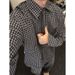 Pulse Pulse Black White Plaid Shirt For Men, Spring And Autumn American Retro Checkered Inner Wear, Long Sleeve Shirt, Cleanfit_viptrois.com