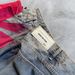 Men's Clothing Retro Washed Old Niche Design Print High Street Wide Leg Mopping Denim Trousers_viptrois.com