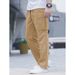 Men's Clothing Workwear Casual Pants Multi Pocket Trousers Summer Cargo Pants - Lightweight Workwear Joggers With Drawstring Waist & Multi-Pockets_viptrois.com