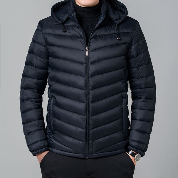 Men's Clothing Padded Jacket, Light Cotton Padded Jacket, Ribs Jacket For Middle Aged And Elderly Men, Men's Cotton Padded Jacket With Hood And Lining_viptrois.com
