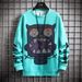Men's Crew Neck Sweater Spring And Autumn New Men's Fashion Casual Loose Print Little Devil Sweater_viptrois.com
