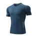 Men's Clothing Sports T Shirt Quick Drying Short Sleeved Top Ice Silk Stretch Fitness Clothes Outdoor Running Training Clothes_viptrois.com