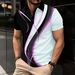 New 3D Printed Young Men's Light Luxury Leisure High Quality Polo Shirt Lapel Button Business Match Color Breathable T-Shirts_viptrois.com