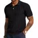Men's Clothing Polo Shirt Short Sleeved V Neck Cool Breathable Casual Tops Knitted Men's Shirt_viptrois.com