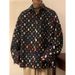 New Spring Fashion Cotton Distressed Shirt For Men Women Oversized Loose Fit Long Sleeve Button-Up With Color Block Design White Black Beige Orange_viptrois.com