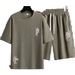 Men's Clothing Summer New Large Size Sports Suit Short Sleeved Trendy Shorts Loose Top Casual Handsome Men's Suit_viptrois.com