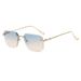 Men's Sunglasses Internet Celebrity Same Style Frameless Trimmed Sunglasses Fashionable Gradient Contrast Polygonal Sunglasses Ins_viptrois.com