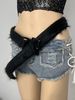 Trendy Faux Fur Wrap Belt - Adjustable Soft PU Leather Waistband With Alloy Buckle For Women & Men | Boho Chic Streetwear Accessory_viptrois.com