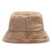 New Plush Bucket Hat For Women In Autumn And Winter Thickened And Warm Fur Basin Hat Fashionable And Versatile Leopard Print Hat_viptrois.com