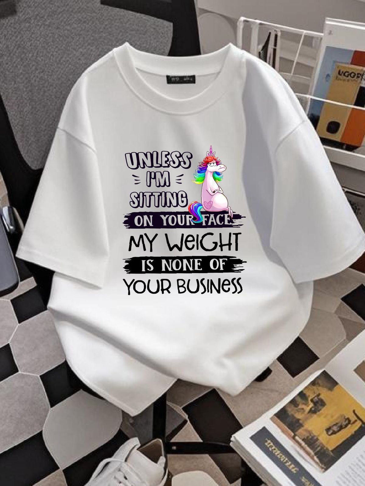 My Weight Is None Of Your Business Unless I Sit On Your Face T-Shirt, Funny Tee Slightly Stretched Soft Comfortable Breathable Casual Unisex_viptrois.com