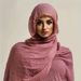 Cotton And Linen Women's New Solid Color Scarves, Summer Sun Protection, Breathable Shawls, Rough Edged Scarves_viptrois.com