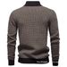 Pure 2025 Autumn Wintr Nw Europan Siz Cross-Bordr Thicknd Mn's Half-Zip Stand Collar Businss Casual Swatr_viptrois.com