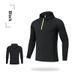 Pulse Autumn And Winter Half-Zip Running Top For Men Outdoor Sports Training Hooded Long Sleeve Fleece-Lined Warm Fitness_viptrois.com