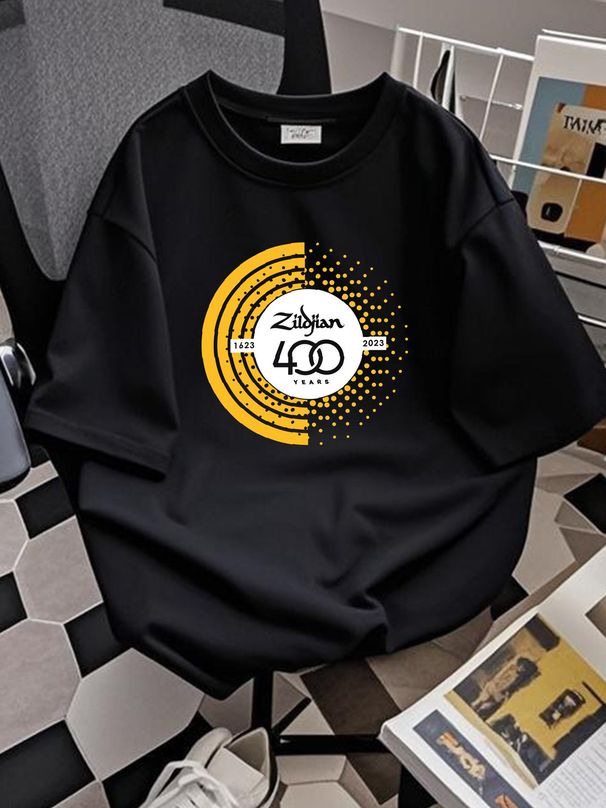 zildjian Drum New Logo New Heavy Cotton T-shirt Fashion Stylish Top For Everyday Wear Casual Stretched Graphic Summer Versatile Unisex Breathable_viptrois.com