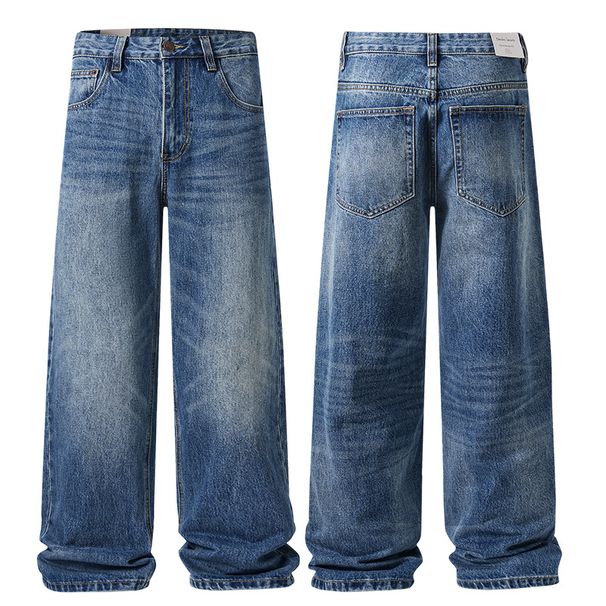 Men's Clothing & Archer0603 & Straight Leg Jeans Men's Autumn And Winter New Style Loose Wide Leg Pants Washed Casual Long Trousers Trendy_viptrois.com