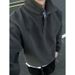 Dark Gray Sweater Men's Spring And Autumn High-end Inner Long-sleeved Bottoming Shirt American Retro Lapel Jacket_viptrois.com