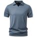 Breathable Tencel Polo Shirt For Men, Soft & Silky Casual Business Tee With Classic Seagull Collar, Comfort-Fit Short Sleeve Top_viptrois.com