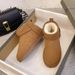 SHLIANG New Snow Boot Style Short Mini Winter Sheepskin Boots Women Waterproof Natural Wool Ankle Boots Fur Lined Ankle Warm Flat Shoes Y0072_viptrois.com
