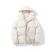 Men's American-Style Winter Cotton Jacket – Thickened Couples Coat In Solid Colors, Simple & Versatile_viptrois.com