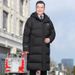 Men's Clothing Dad's Down Jacket, Grandpa's Same Style, Winter Knee Length Hooded Down Jacket, Extreme Cold, Thickened And Extra Large Size Coat_viptrois.com