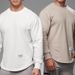 Men's Long Sleeved Fitness Shirt Muscular Stylish Solid Color Versatile Casual for Running Basketball And Training_viptrois.com