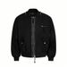 American High Street Vibe Functional Double Zipper MA-1 Flight Thickened Coat Men Winter Warm Short Wide Cotton Jacket_viptrois.com