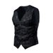 Men's Clothing Men's Casual Suit Vest Men's European Size Fashion V Neck Formal Vest Vest_viptrois.com