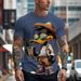 Men's Clothing Fashion High Quality Handsome Loose Cool Short Sleeved T Shirt_viptrois.com