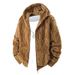 Men's Polar Fleece Hooded Jacket – Warm Winter Coat With Zipper (European Sizes S-XL, Black/Grey/Brown)_viptrois.com