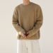 MYQ Mohair Solid Color Men's Winter Thickened Round Neck Inner Wear Korean Style Loose Soft Knitted Sweater Trendy_viptrois.com