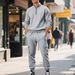 Autumn And Winter Men's Clothing American Retro Men's Casual Plus Velvet Warm Zipper Men's Workwear Trousers Suit_viptrois.com