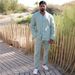 Men's Clothing Sports Suit Men's Linen Autumn Casual Suit Long Sleeved Fashion Workwear Trousers Foreign Trade Two Piece Set_viptrois.com