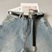 Women's new first-layer cowhide leather belt slimming with jeans retro silver buckle genuine leather handmade belt in stock_viptrois.com