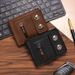 Wallet Card Cases New Fashion Embossed Magnetic Buckle Men's Short Wallet Multi Card Slot Card Holder Zipper Coin Purse Wallet_viptrois.com