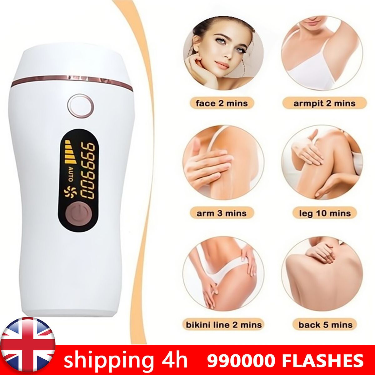 Painless Pro Hair Removal Laser IPL Permanent Machine Body Skin Epilator Shaver_viptrois.com