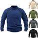 Men's Slim Fit Fleece Hoodie Winter Warm Stand Collar Long Sleeve Pullover Casual Streetwear Soft Coral Fleece Jacket_viptrois.com