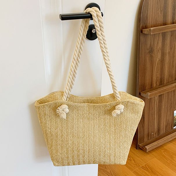 Women's Tote Bags Straw-woven Single-shoulder Tote Bags Are In Vogue. Large-capacity Fresh Woven Handbags Are Popular For Women_viptrois.com