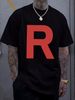 Team Rocket Inspired T Shirt Costume Adult Halloween For Men White 3X Large Vintage Washed Stylish Stretched Graphic Breathable Streetwear Unisex_viptrois.com